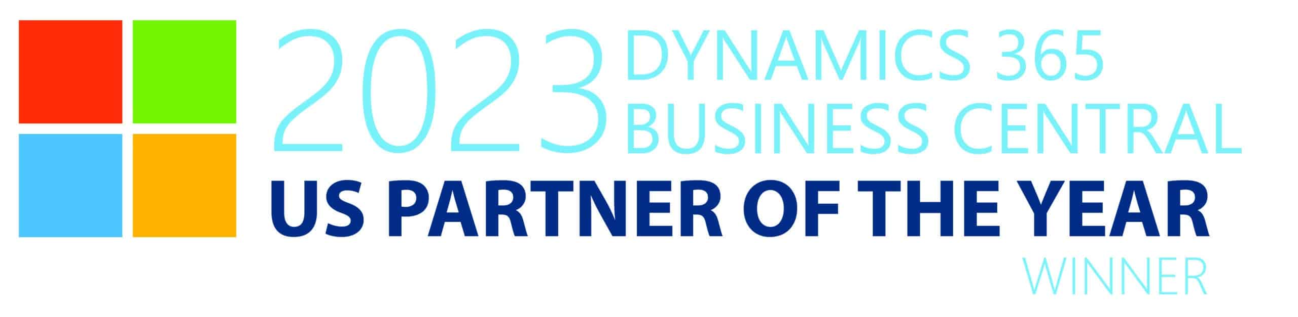 2023 Microsoft Dynamics 365 Business Central US Partner of the Year Winner