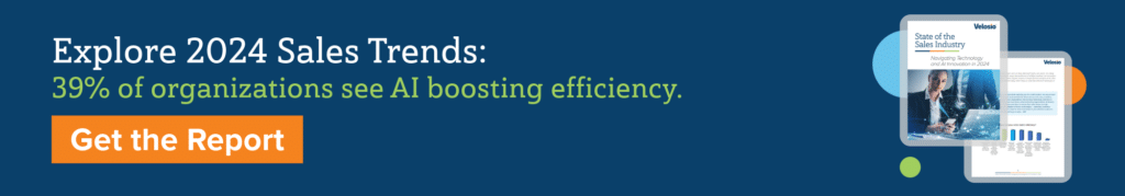 Explore 2024 Sales Trends: 39% of organizations see AI boosting efficiency. 